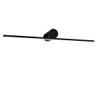 Moderne spiegelverlichting zwart, Haiko, 8W, 3000K LED, IP44