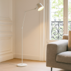 Moderne vloerlamp wit, Rinke, met schakelaar