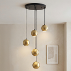 Moderne hanglamp messing, Matea