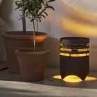 Ronde solar lantaarn Aidan, zwart, 25 cm breed