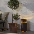 Ronde solar lantaarn Aidan, zwart, 40 cm breed