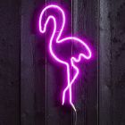 Neon silhouette Flamingo roze, voor binnen en buiten