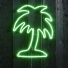 Neon silhouette Palmboom groen, voor binnen en buiten