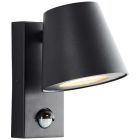 Metalen buiten wandlamp met bewegingssensor zwart, Wies, IP44