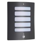 Metalen buiten wandlamp met bewegingssensor antraciet, Alea, IP44