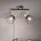 Retro plafondspot Luitzen, metaal