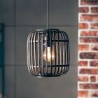 Moderne Hanglamp Brain, Zwart, hout