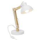Moderne bureaulamp wit, Allegra, met schakelaar