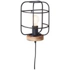 Industriële wandlamp Taede, Metaal, met aan/uit schakelaar op het snoer
