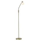 Metalen vloerlamp messing, Jaydah, met schakelaar