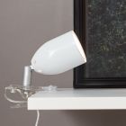 Kunststof klemspot wit, Keke, met schakelaar