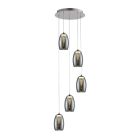 Moderne hanglamp Aliyah, Chroom