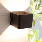 Moderne oplaadbare wandlamp zwart, Puck, 4W, 3000K LED, IP44