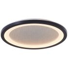 Moderne LED paneel plafondlamp zwart, Yamal, 20W, 2700K LED, 3-staps dimbaar