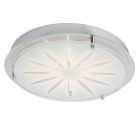 Chroom, Glas wandlamp Danae
