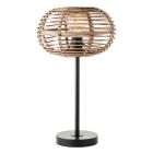 Rotan tafellamp bruin, Sevim, met schakelaar