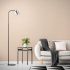 Moderne vloerlamp grijs, Serkan, met schakelaar