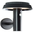 Metalen buiten wandlamp op zonne-energie zwart, Ridvan, 4W, 3000K LED, IP44