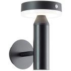 Metalen buiten wandlamp op zonne-energie zwart, Kubilay, 3W, 4000K LED, IP44