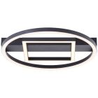 Design plafonnière zwart, Konrad, 20W, 3000K LED