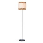 Landelijke vloerlamp bruin, Vibeke, met schakelaar