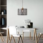 Houten eettafel hanglamp zwart, Sherona