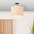 Landelijke plafondlamp beige, Wenda