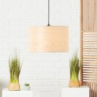 Houten hanglamp beige, Enna