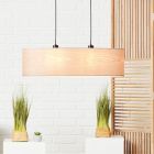 Houten hanglamp beige, Enna