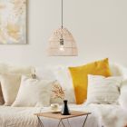 Rotan hanglamp bruin, Esra