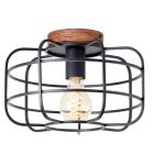 Houten plafondlamp zwart, Taede