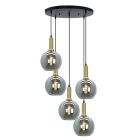 Design hanglamp grijs, Giada, 5L
