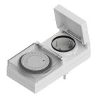 Waterdichte schakelklok wandcontactdoos met 24 uurs timer, IP44