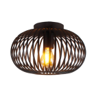 Industriële plafondlamp zwart, Curvato