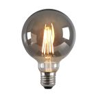 Dimbare Olucia E27 LED lamp, G95, 5W, Smoke glas, 2200k