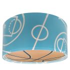 Blauwe kinderkamer plafondlamp, Basketbal