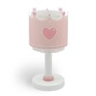 Roze kinder tafellamp Prinses, kunststof