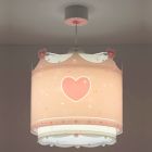 Roze kinder hanglamp Prinses, kunststof