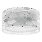 Grijze kinderkamer plafondlamp kunststof, Wolkjes