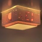 Roze kinderkamer plafondlamp kunststof, Maan en sterren