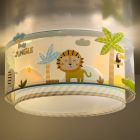 Veelkleurige kinderkamer plafondlamp kunststof, Jungle