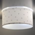 Witte kinderkamer plafondlamp kunststof, Sterren