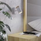 Witte moderne wandspot staal, Conradus, IP44