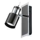 Nikkelen retro plafondspot, Nicolas, staal