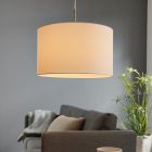 Witte moderne hanglamp stof, Abano