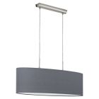 Grijze moderne hanglamp stof, Abano