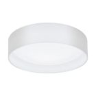 Witte moderne plafonnière stof, Abano, 12W, 3000K LED