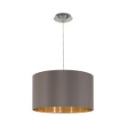 Bruine moderne hanglamp stof, Terme