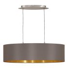 Bruine moderne hanglamp stof, Terme
