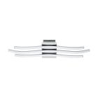 Chromen moderne plafondlamp kunststof, Therese, 26W, 3000K LED
